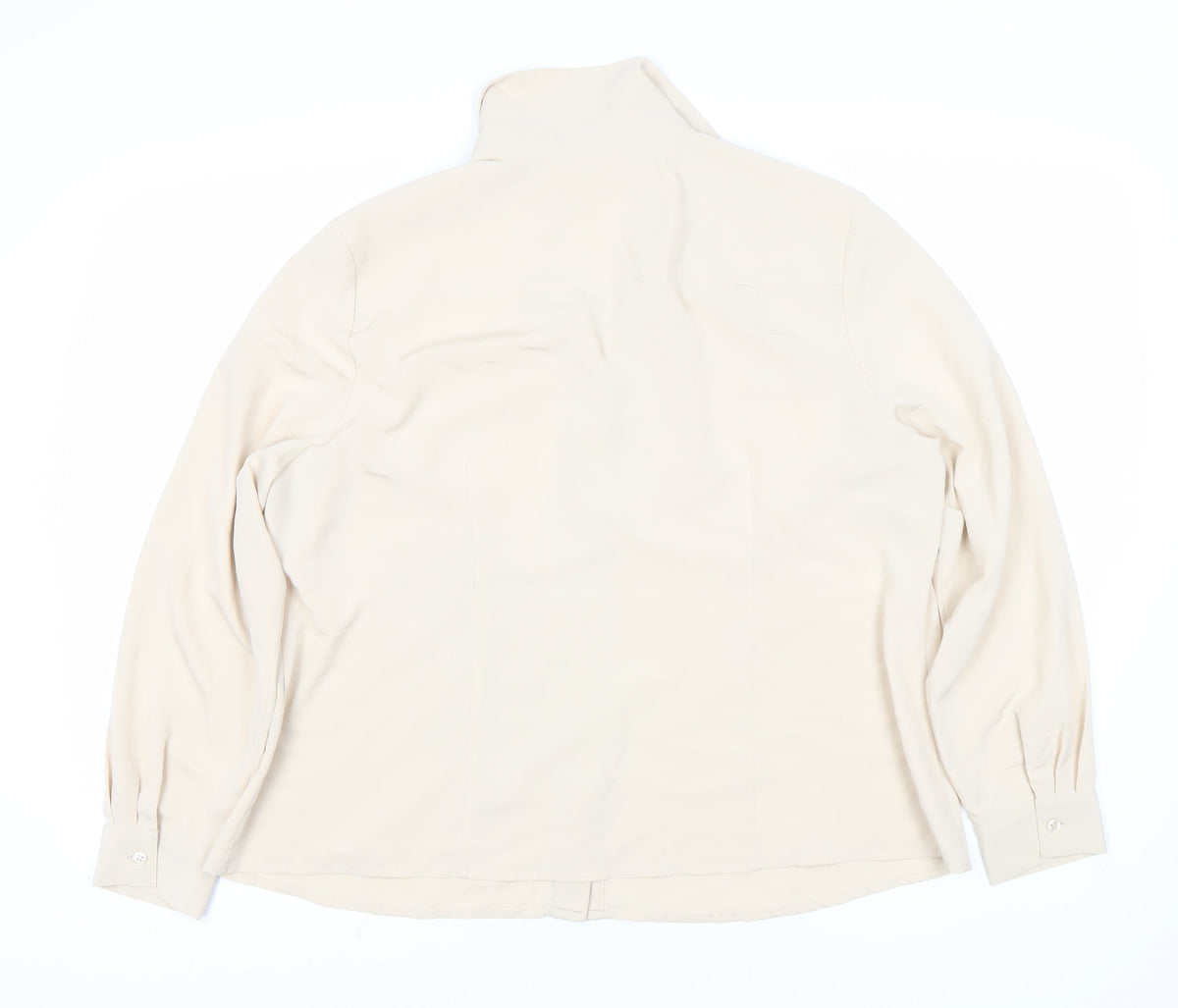 Eastex Women's Beige Button-Up Long Sleeve Shirt