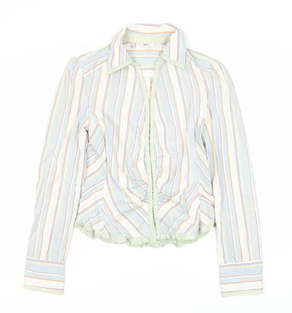 Mango Women's Multicoloured Striped Blouse Size 16