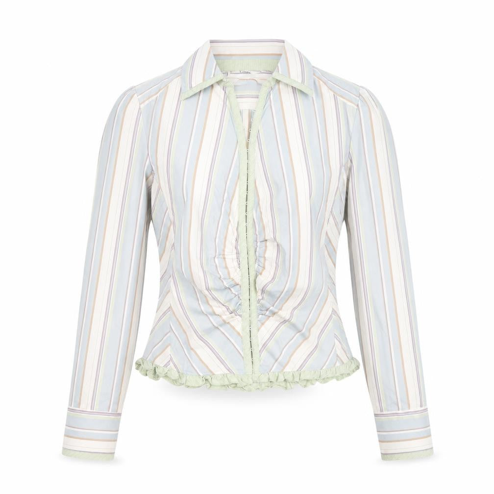 MNG Women's Multicoloured Striped Blouse Size 16