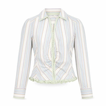 Mango Women's Multicoloured Striped Blouse Size 16