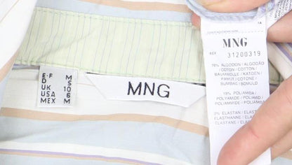 Mango Women's Multicoloured Striped Blouse Size 16