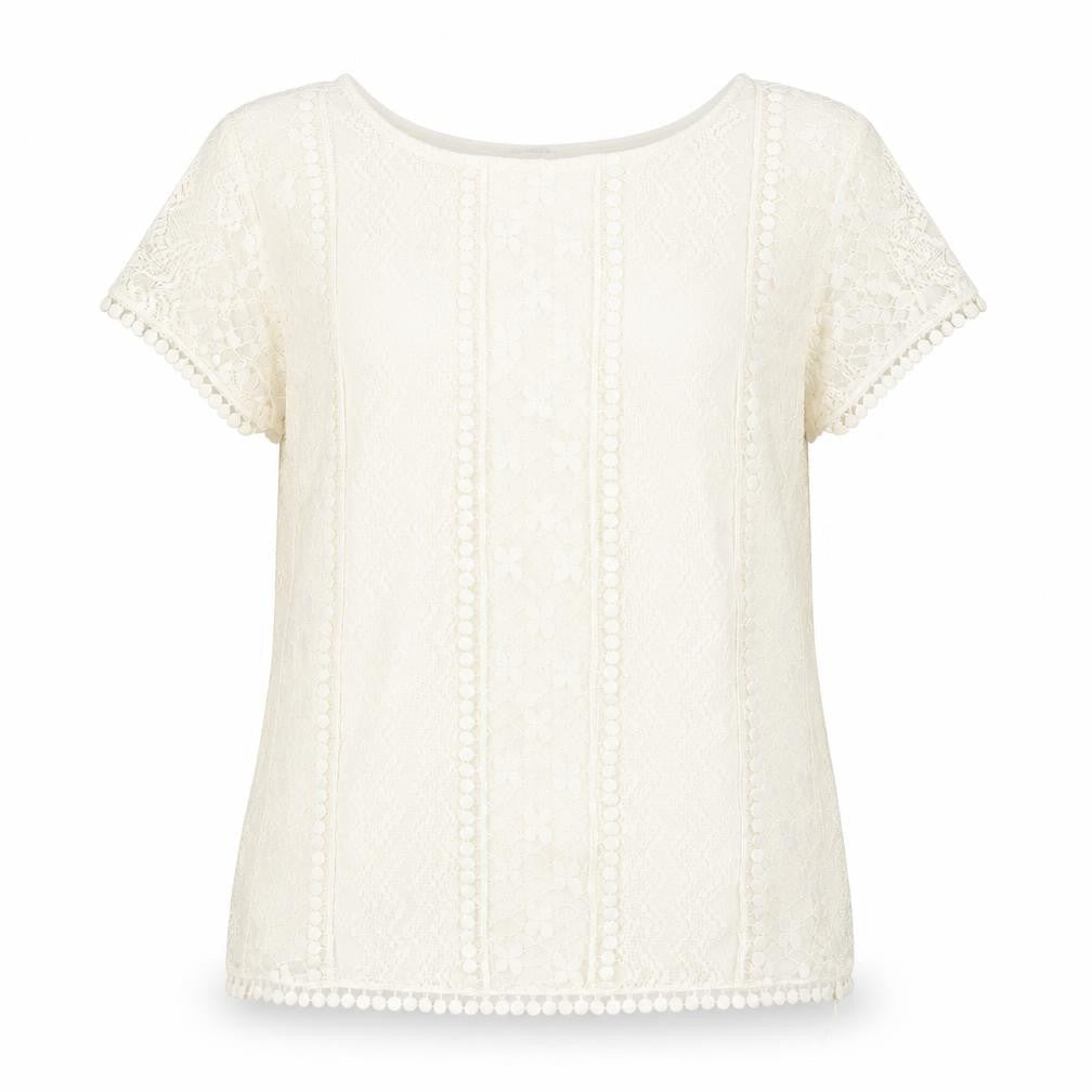 Oasis Women’s White Lace Blouse, Size M