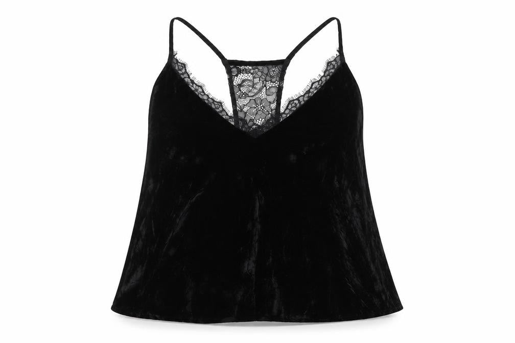 French Connection Black Lace Camisole Women XS