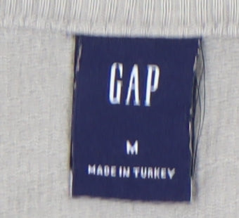 Gap Women's Grey Henley Sweatshirt, Medium, Lightweight