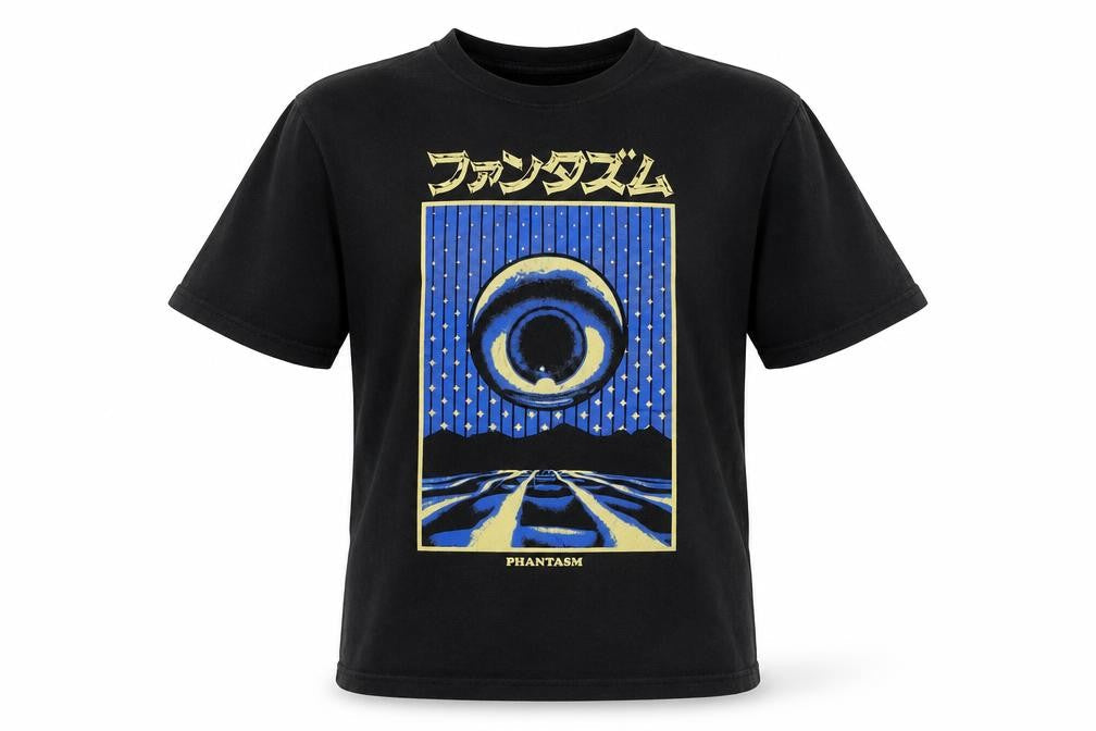 Russell Unisex Black Cotton Anime Art T-Shirt M
