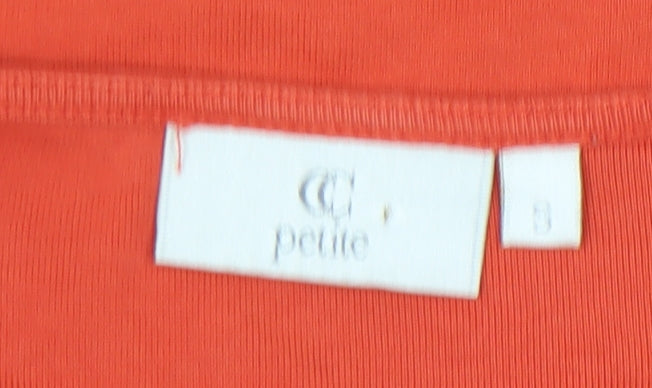 Country Casuals Women’s Orange Petites Embroidered T-Shirt Size 8