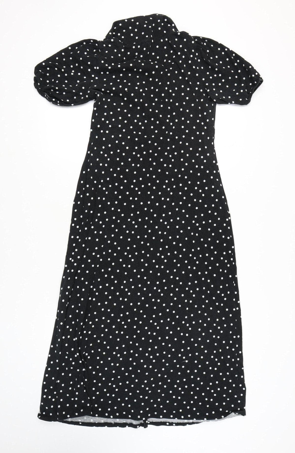 ASOS DESIGN Women's Black Polka Dot Midi Dress Sz 10