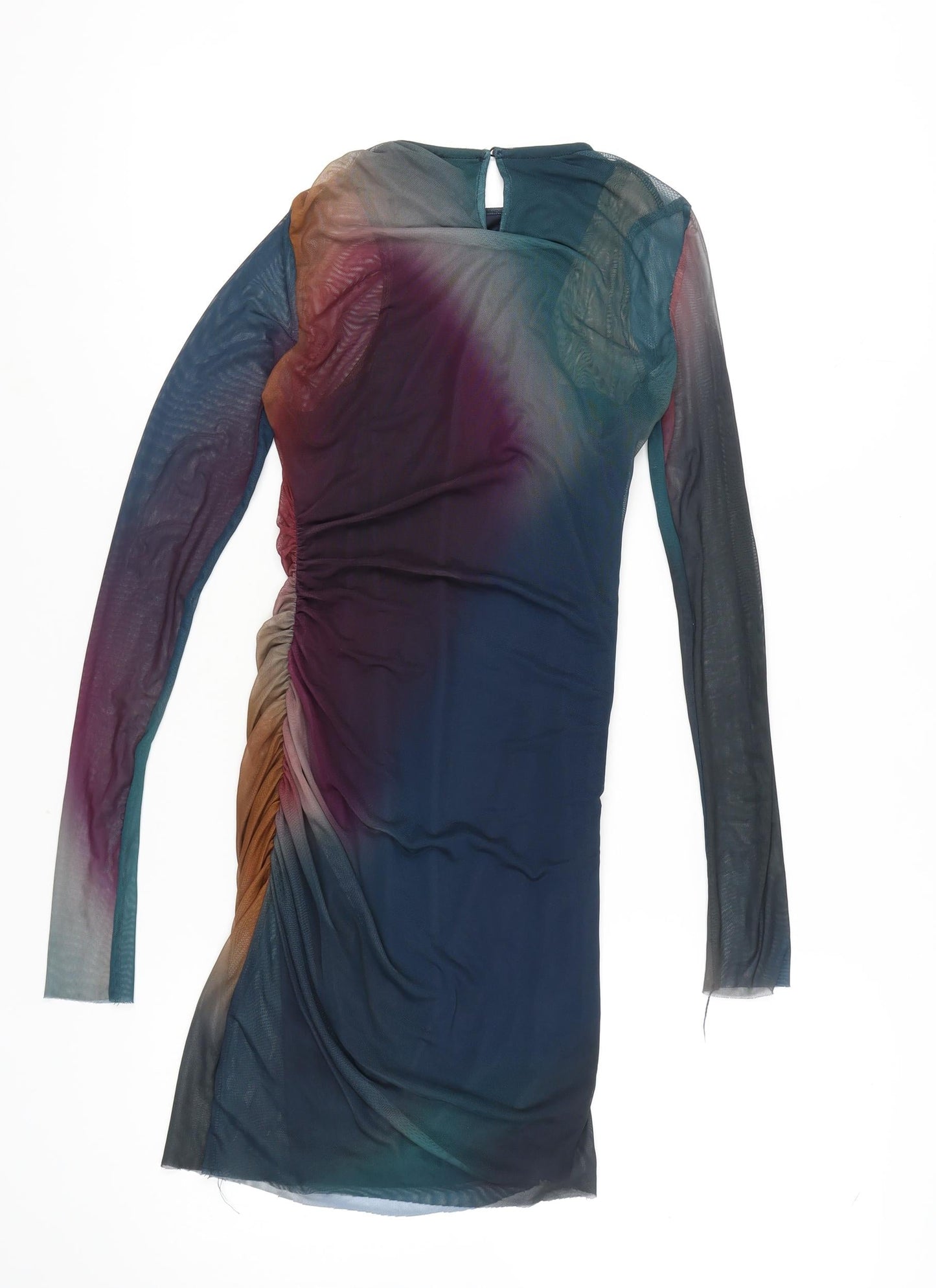 Zara Women's Multicoloured Long Sleeve Dress S