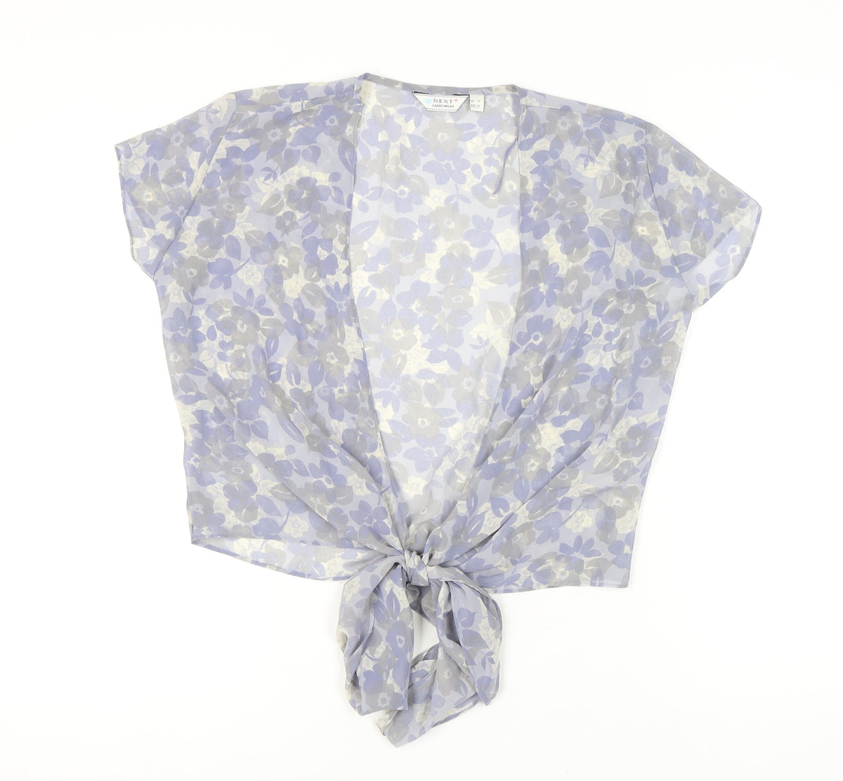 Next Women's Blue Floral Kimono Blouse Size 12