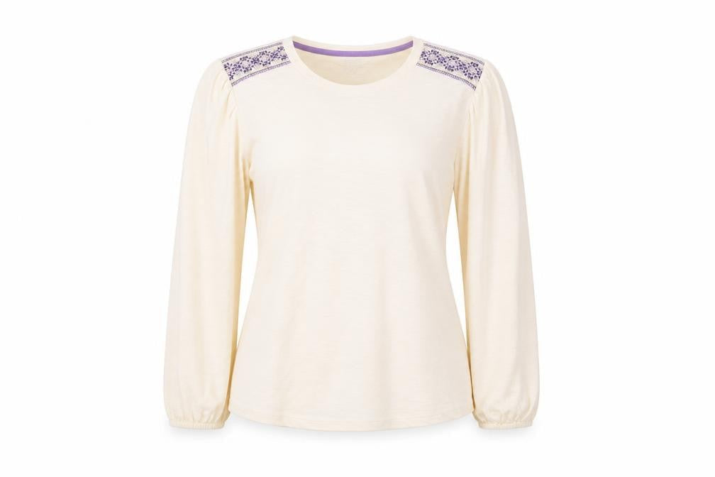 Marks & Spencer Women's Ivory Crew Neck Top, Size 14