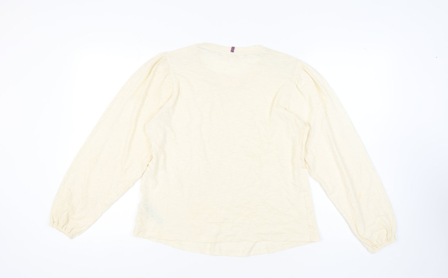 Marks and Spencer Women's Ivory Crew Neck Top, Size 14