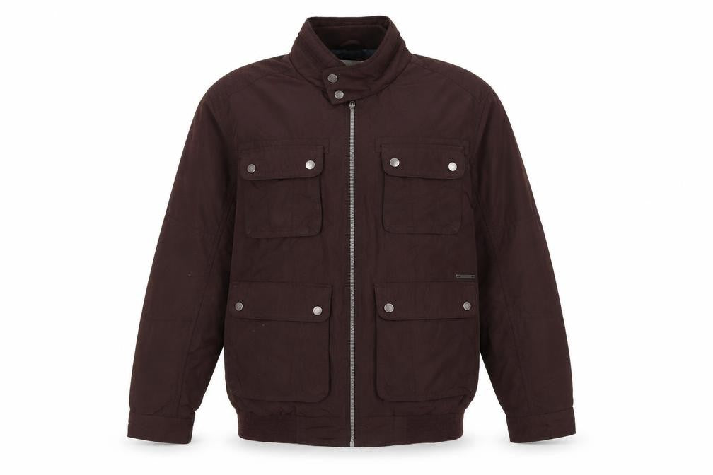 RJR John Rocha Men's Brown Jacket, Large, Stand-Up Collar 42"-44"