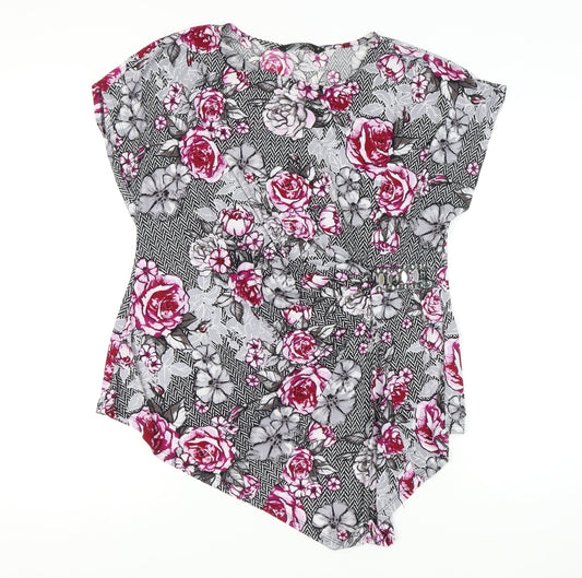David Emanuel Women's Floral Top Size 18 Multicoloured