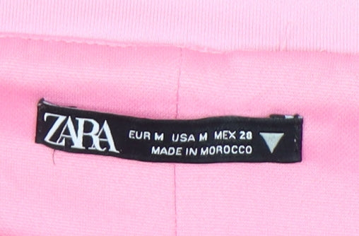 Zara Women Pink Strapless, M, Ruched Sweetheart Tube Top
