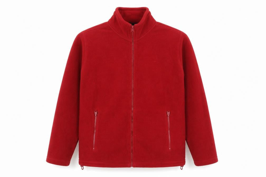 One Valley Men's Red Fleece Zip Jacket Size M
