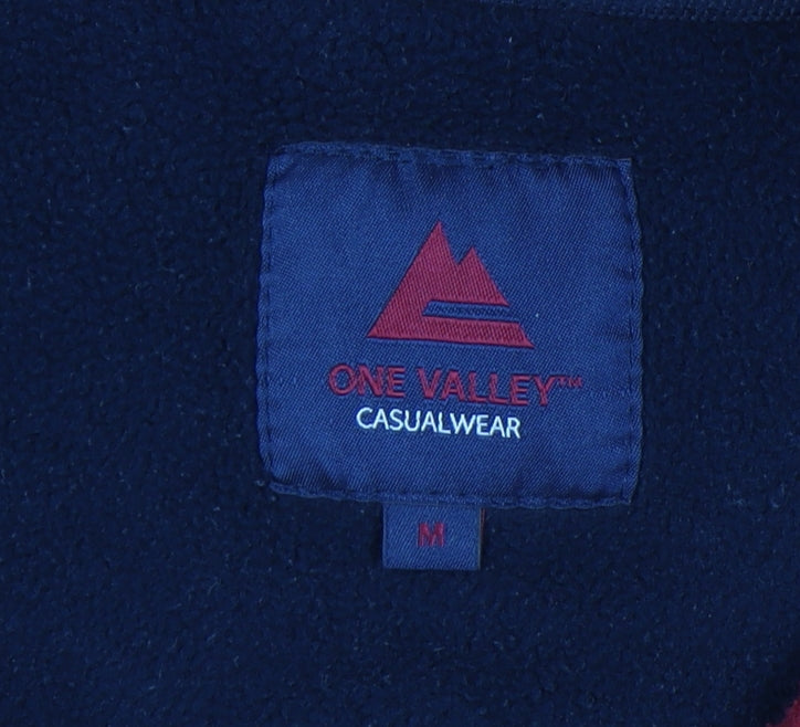 One Valley Men's Red Fleece Zip Jacket Size M