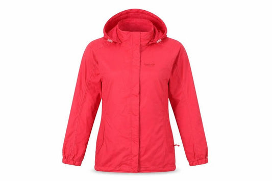 Regatta Women's Red Waterproof Hooded Rain Coat Size 10