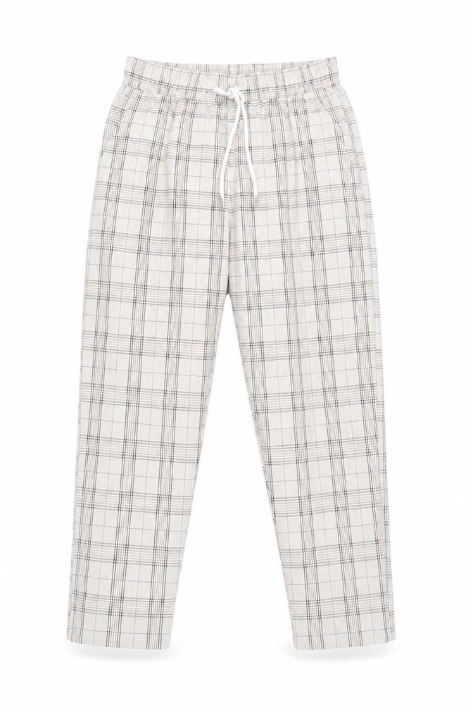 Agora Women's Beige Plaid Trousers, Size S