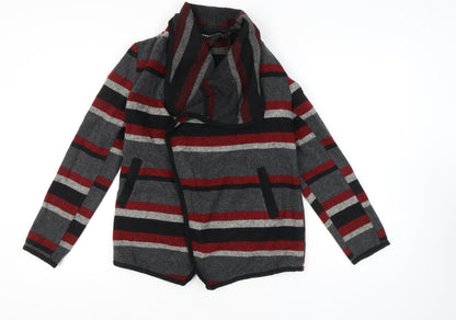 Warehouse Women's Multicoloured Striped Cardigan Size 10