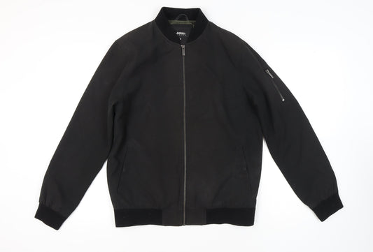 Burton Menswear London Men's Black Bomber Jacket, M 38"40"