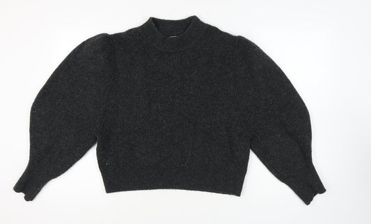 Topshop Women's Black Mock Neck Pullover Jumper M