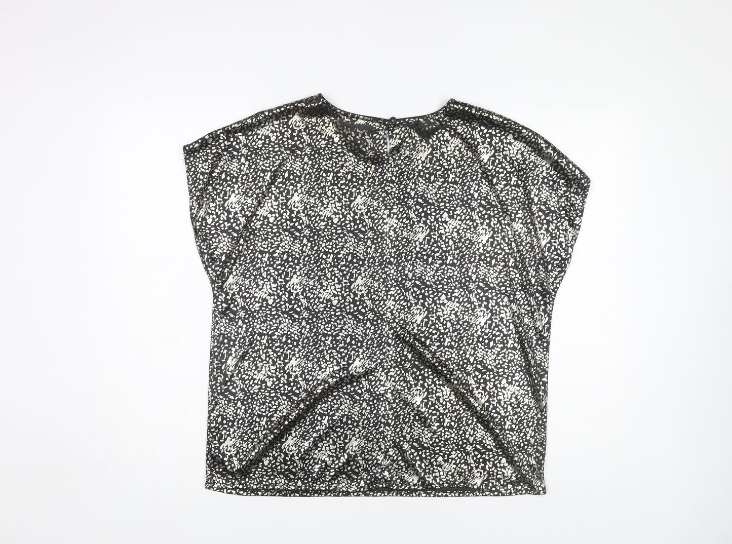 C&A Women's Black Floral Sleeveless Top Size 14