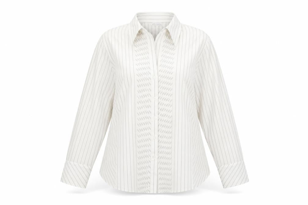 Marks & Spencer Women's Multicoloured Striped Button-Up Shirt