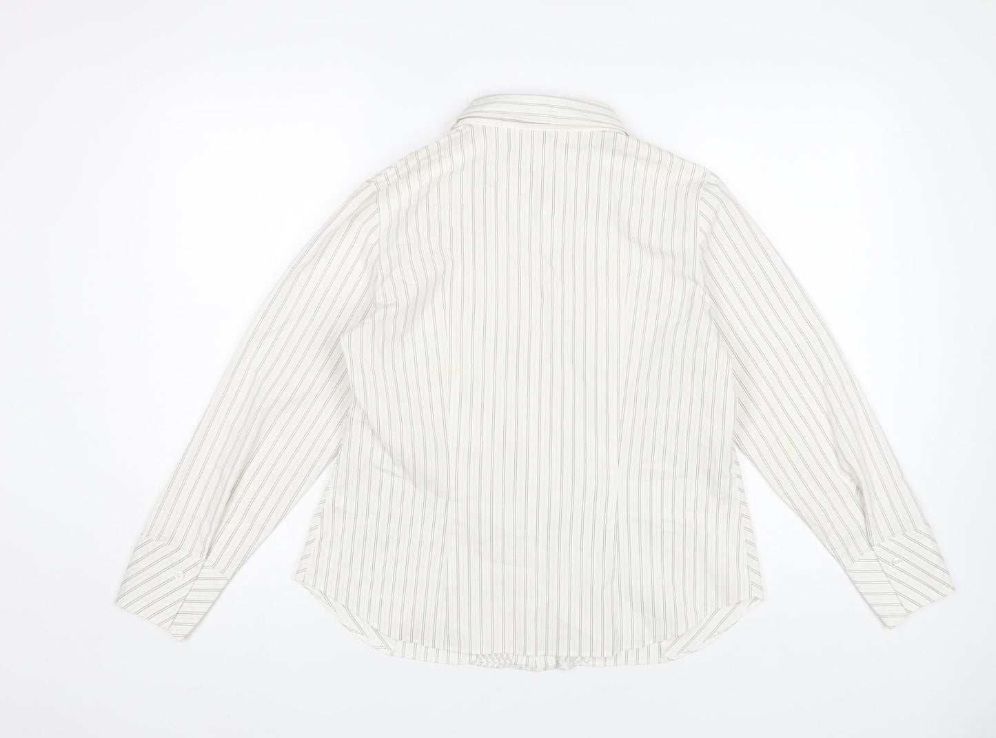 Marks & Spencer Women's Multicoloured Striped Button-Up Shirt