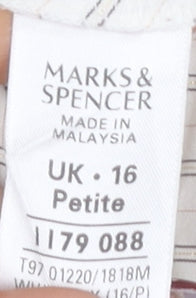 Marks & Spencer Women's Multicoloured Striped Button-Up Shirt