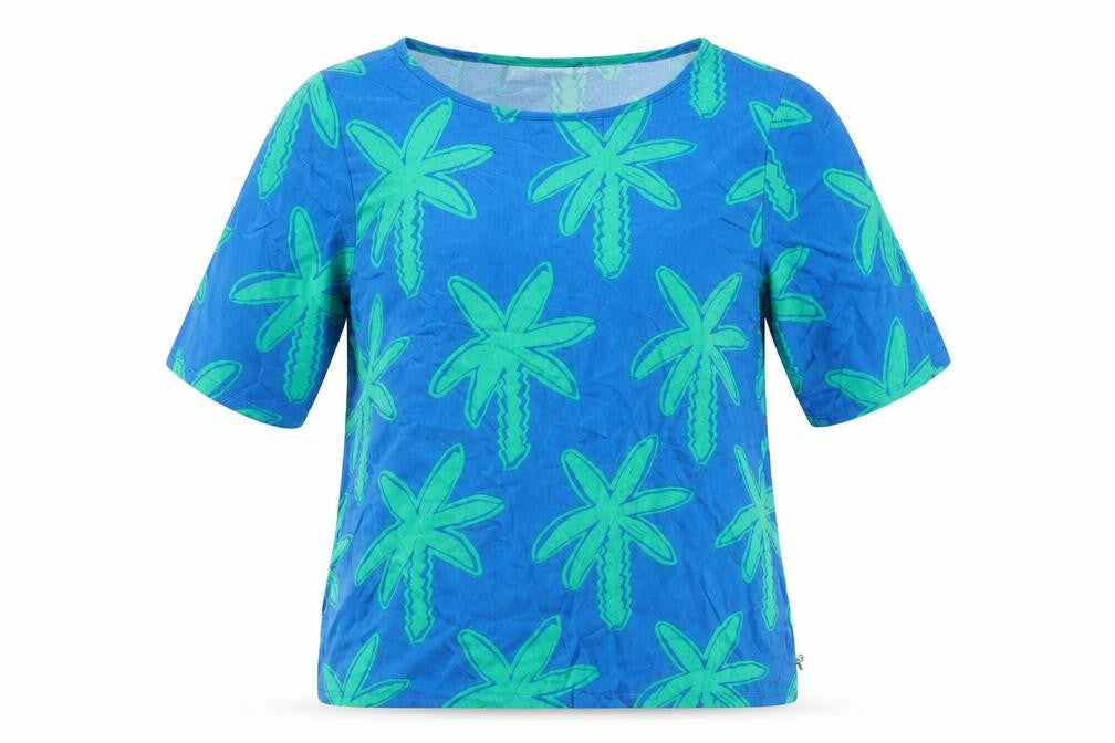 Fabienne Chapot Women's Blue Floral Blouse Size S