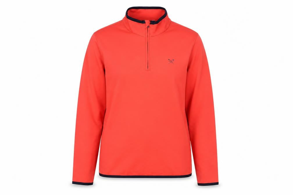 Crew Clothing Women's Red 1/4 Zip Jacket Size 12