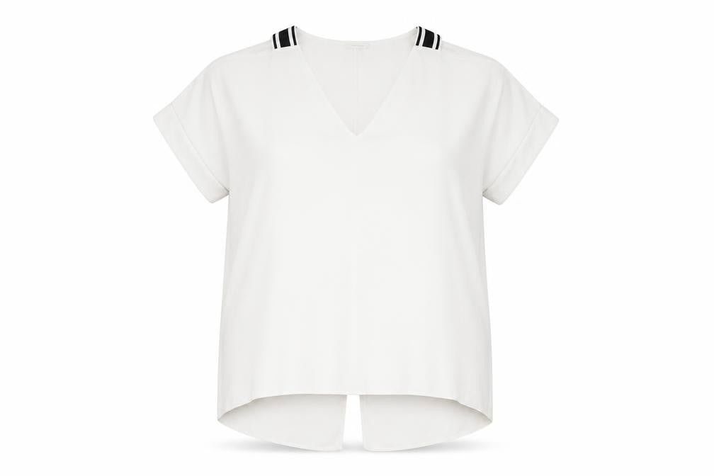 River Island Women's White V-Neck Blouse Size 18