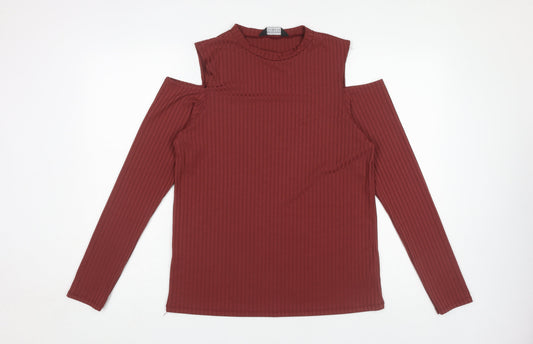 Dorothy Perkins Women's Red High Neck Top Size 16
