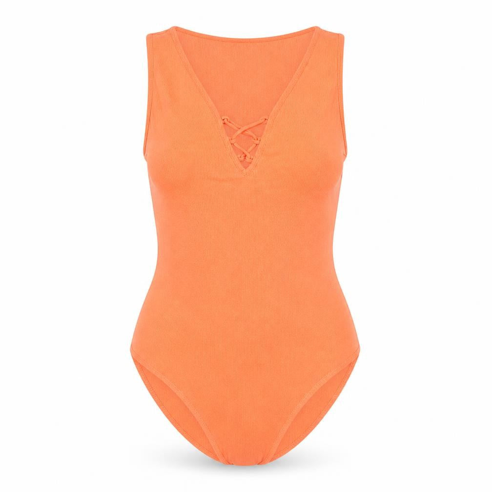 River Island Women's Orange Bodysuit Size 18