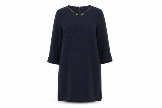 Zara Women's Blue Shift Dress M 3/4 Sleeve
