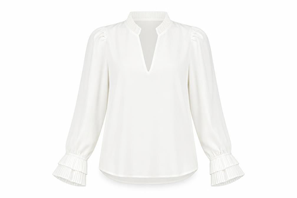 Lipsy Women's White Blouse Size 8 Long Sleeve