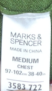 Marks & Spencer Men's Green M Pullover Jumper
