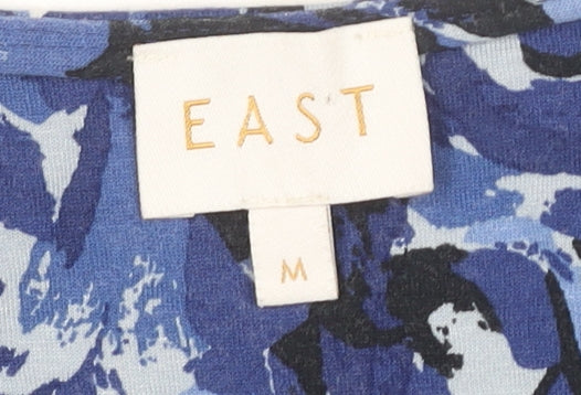 East Women's Blue A-Line Dress, M, Floral, Spring/Summer