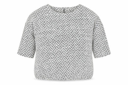 Next Women's Grey Geometric Chunky Knit Jumper Size 14