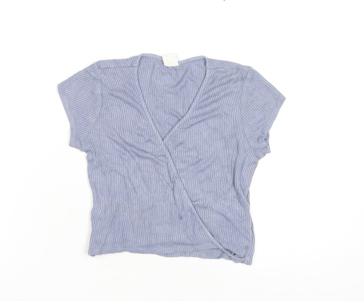 Urban Outfitters Women's Blue XS Wrap T-Shirt