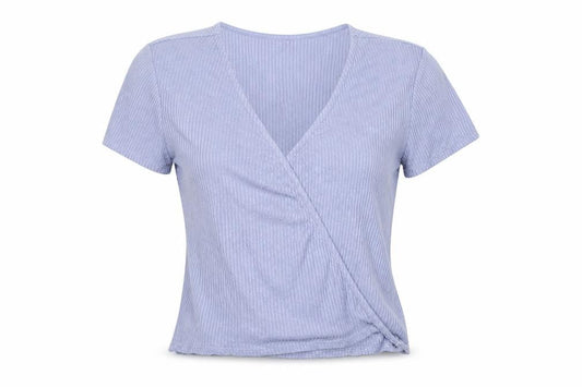 Urban Outfitters Women's Blue XS Wrap T-Shirt