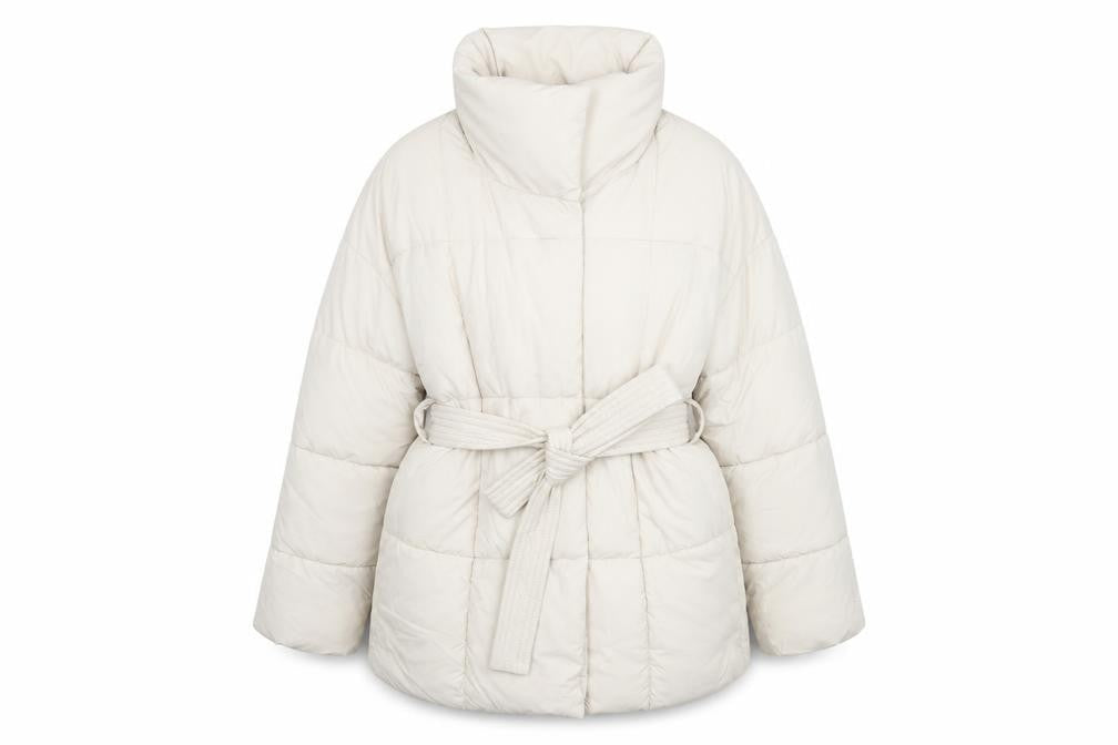 Go.G.G Women's Ivory Puffer Jacket XL Casual Style
