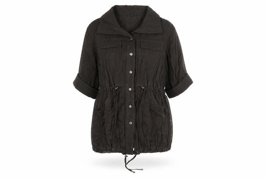 Picadilly Women’s Black Button-Up Blouse, Medium, Casual Chic