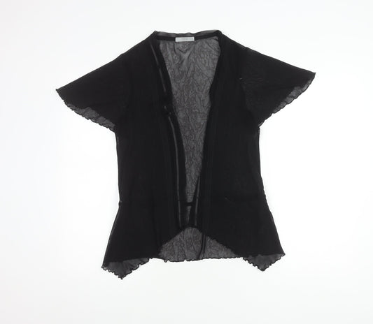 Marks and Spencer Women's Black Short Sleeve Open Front Cover-up