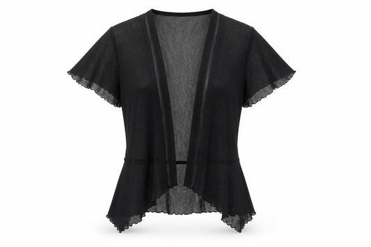 Marks and Spencer Women's Black Short Sleeve Open Front Cover-up