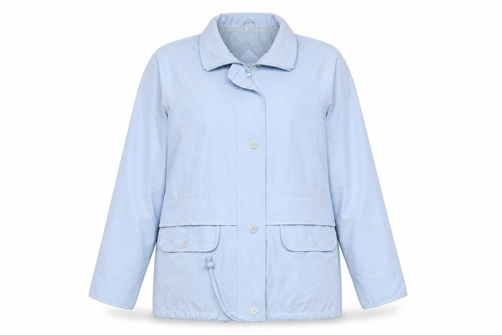 Dales Collection Women's Blue Jacket L Button Detail