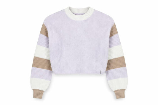 Hollister Women's Multicoloured Striped Pullover Jumper - Size S