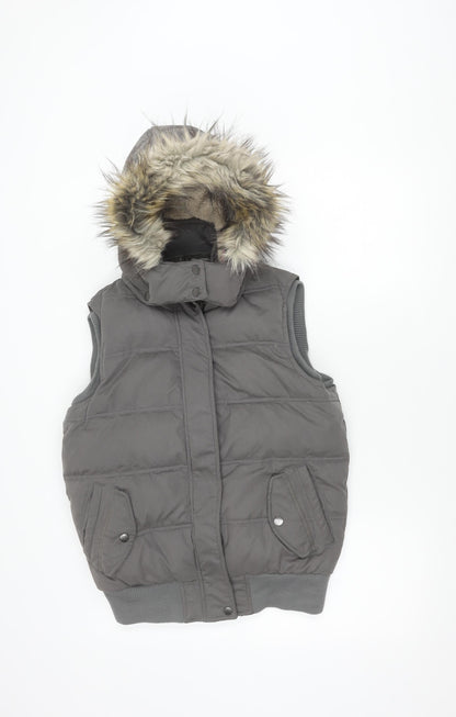 FatFace Women's Grey Puffer Waistcoat Size 10