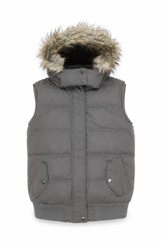 FatFace Women's Grey Puffer Waistcoat Size 10