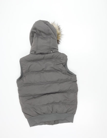FatFace Women's Grey Puffer Waistcoat Size 10
